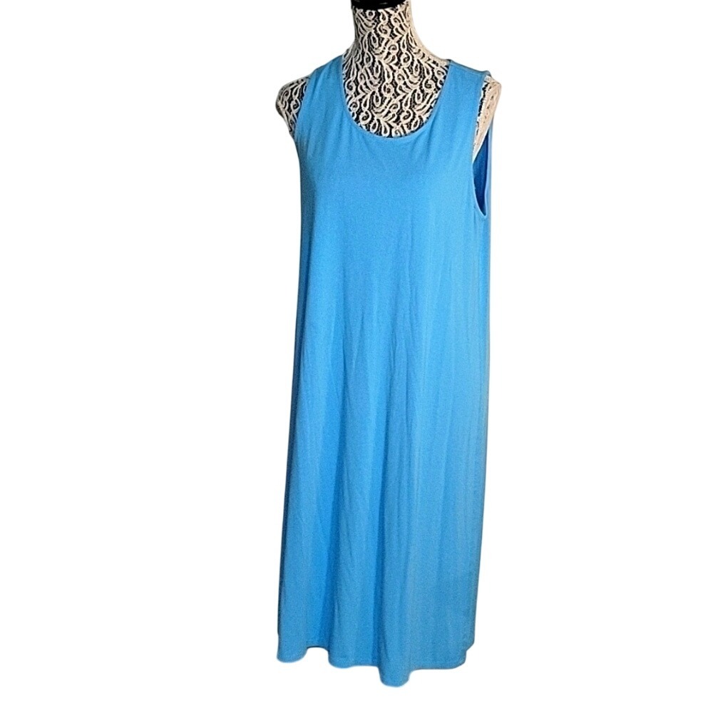 Sleeveless Maxi Dress Casual‎ Comfy Lounge Dress Blue Size Unknown